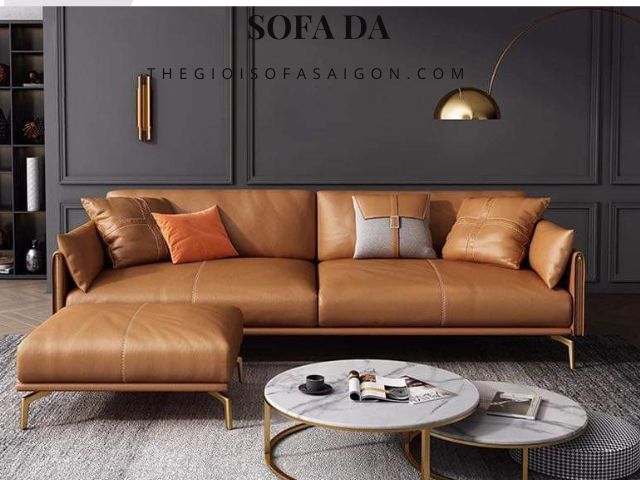 Ghế Sofa Bọc Da Bò Giá Rẻ Phòng Khách GS-PK14